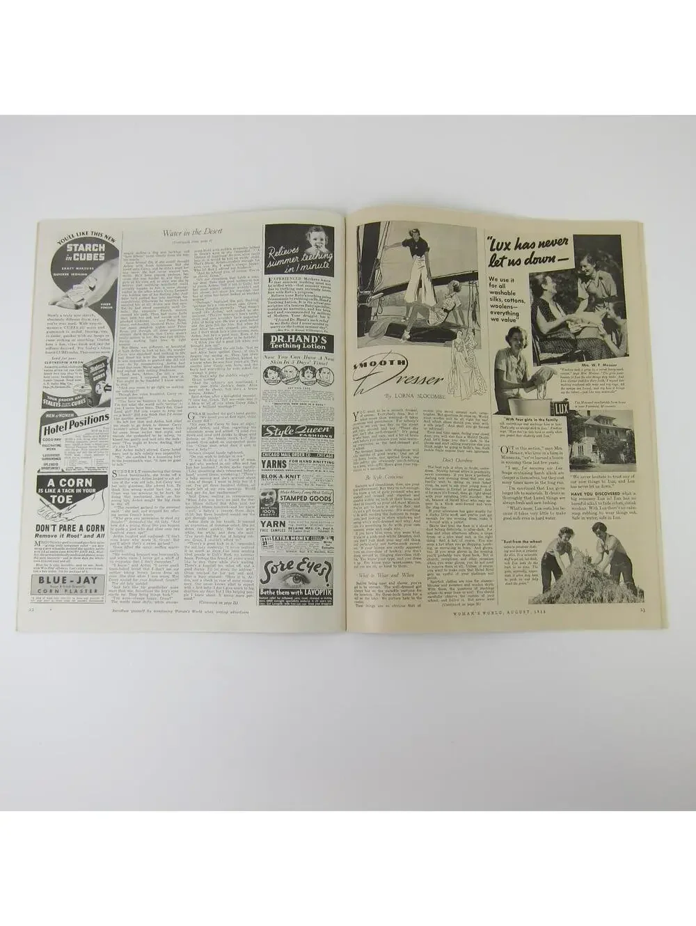 Woman’s World Magazine August 1936 Lowell Thomas 90 Pounds of Courage Vintage